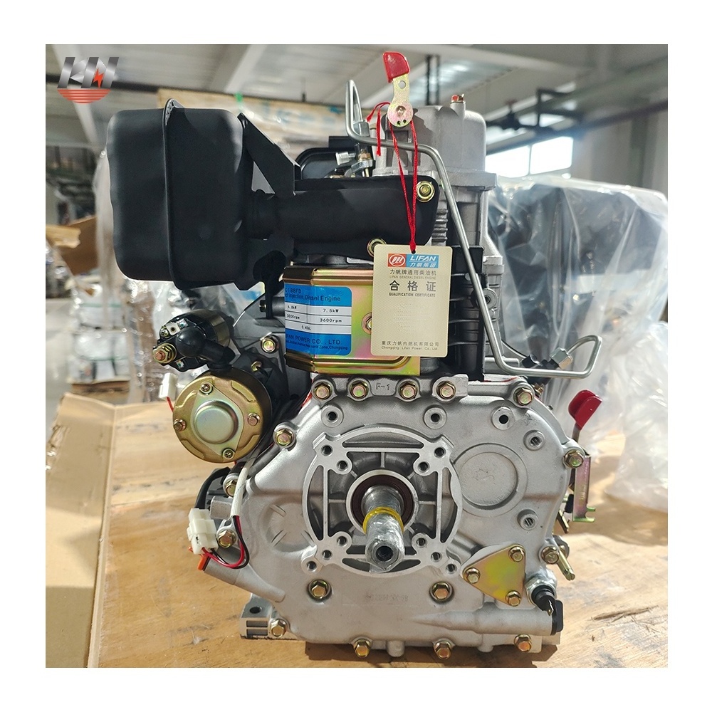 195 F 5HP 6HP 6.5HP 10HP 12HP Small Air Cooled Marine Motor / 192FA Air-Cooled 1 Cylinder 4 Stroke Vertical Shaft Diesel Engine