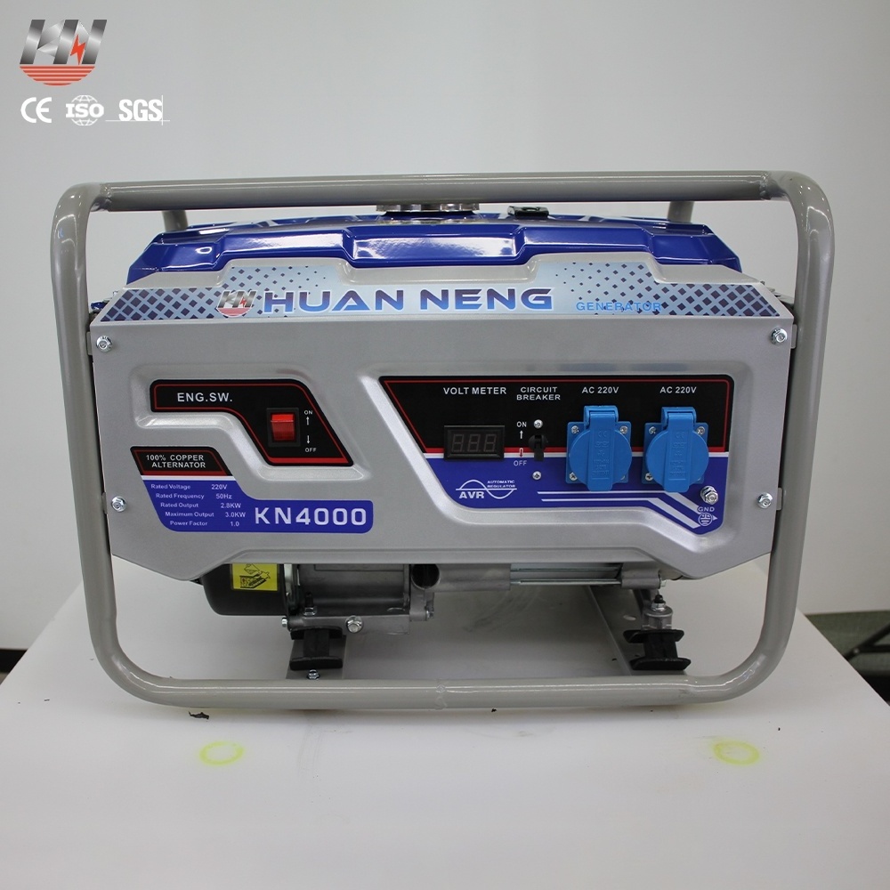 Portable 2500W 2.5 kVA 2.8 kW 2.5kW 2.5kW-2.8kW Generador / 2200 W 2500 Petrol 2800 Watts Max Power Electric Gasoline Generator