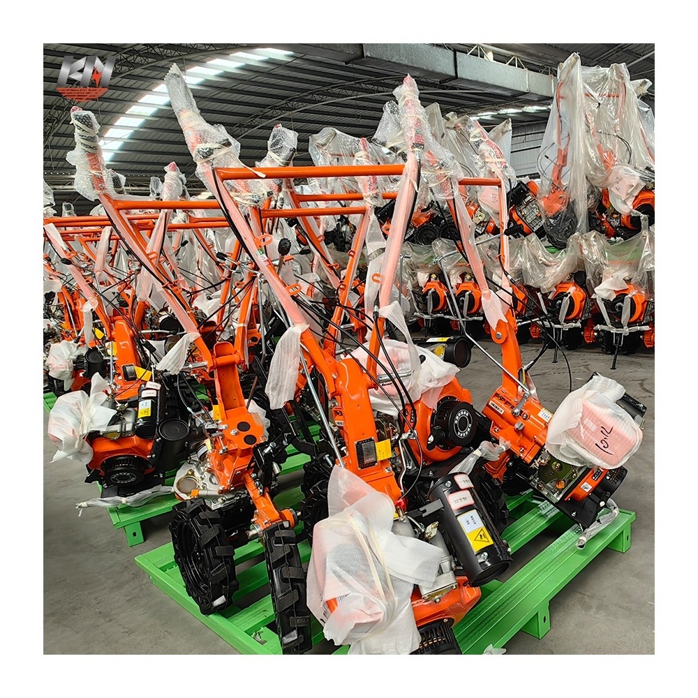 Agricultural Farm Diesel Engine Cultivators Machine Price / Hand Micro Garden Walking Wheel Tractor Mini Rotary Power Tiller