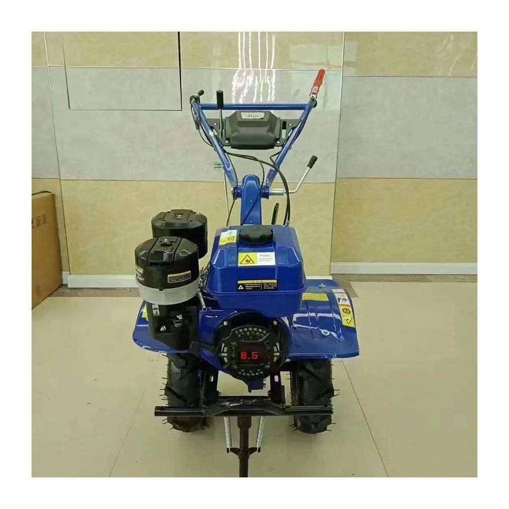 Agricultural Farm Diesel Engine Cultivators Machine Price / Hand Micro Garden Walking Wheel Tractor Mini Rotary Power Tiller