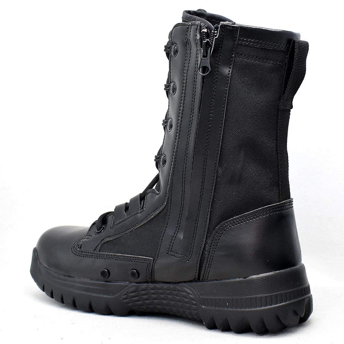 Men's Black Leather Boots Tactical Boots