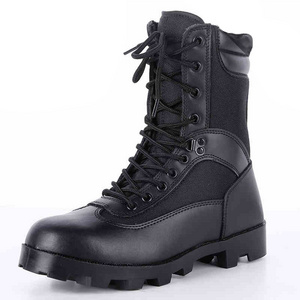 combat research water-proof steel toe tactical boots in black