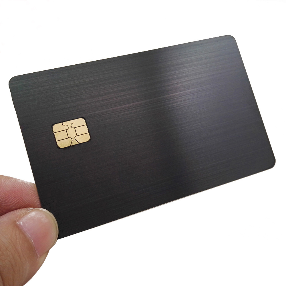 Hot Selling Matte Black Copper Card Bank Stainless Card Luxury Blank Metal Credit Card