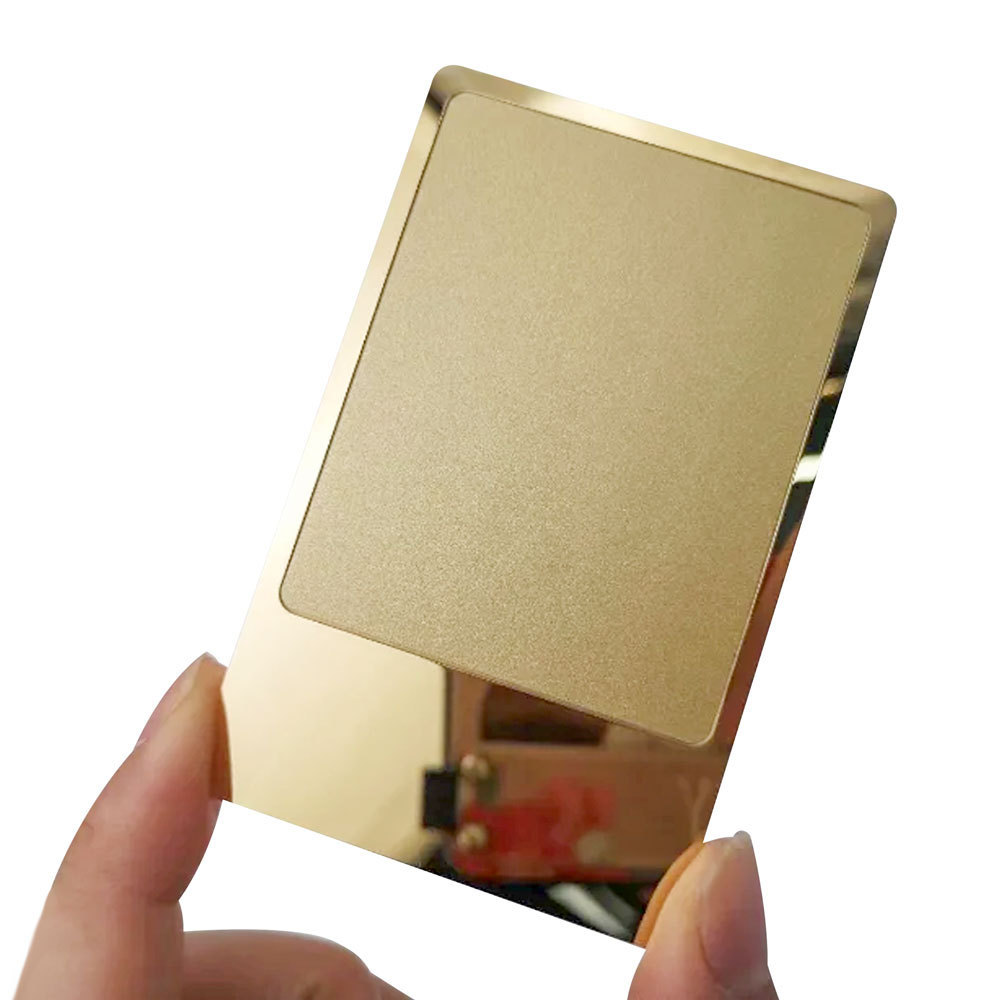 Luxury Custom 24K gold NFC hybrid metal card stainless steel metal business card