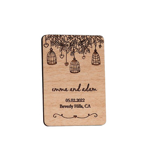 Factory Custom Eco Friendly Carving Logo Engraved Design Wooden Business Card