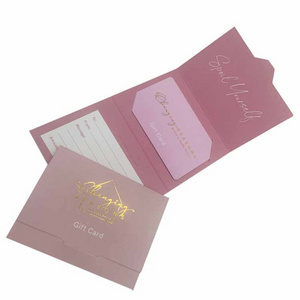 Golden Supplier New Design Trifold Paper Display Card Holder with gift business card