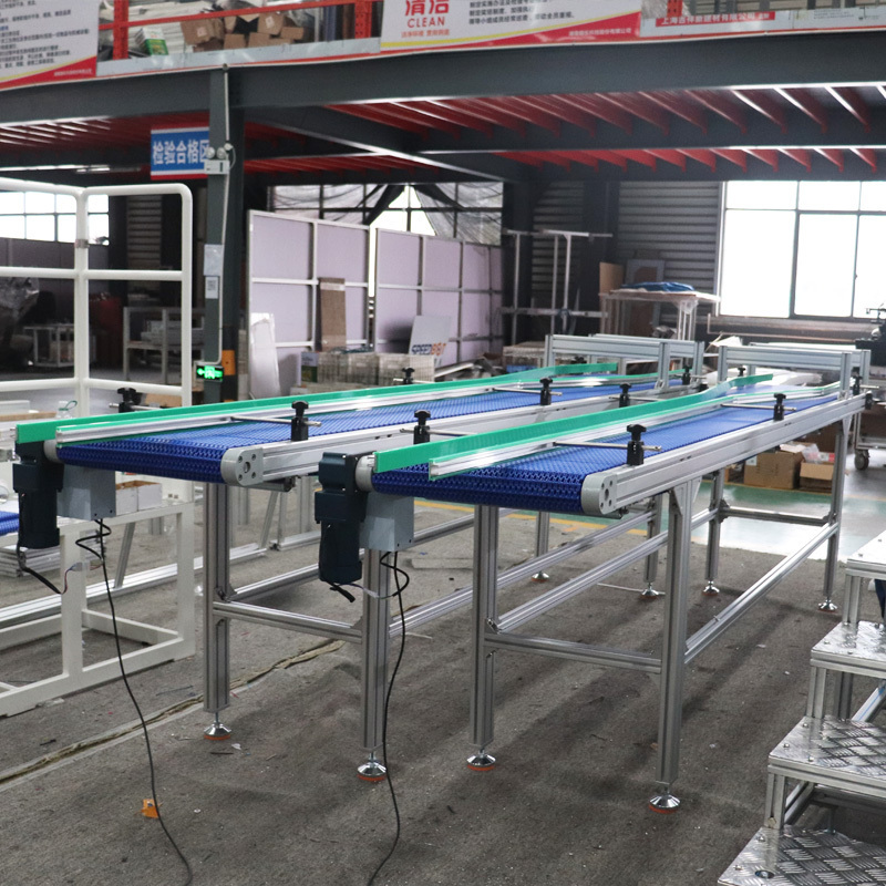 Food Grade Conveyor Belt / plastic chain plate conveyor system/Manual Conveyer Belt Conveyor For Sale