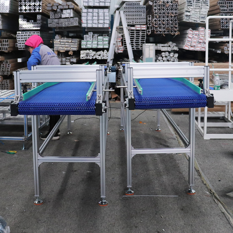 Food Grade Conveyor Belt / plastic chain plate conveyor system/Manual Conveyer Belt Conveyor For Sale