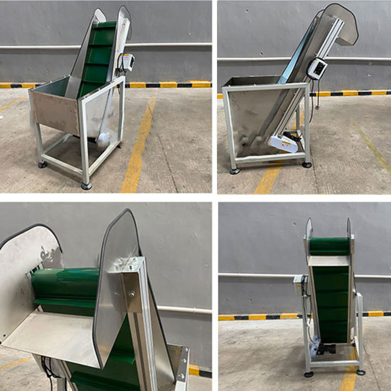 Langle Food grade belt conveyor granular material ramp elevator PVC baffle elevator Bucket Elevator Large Inclined conveyor