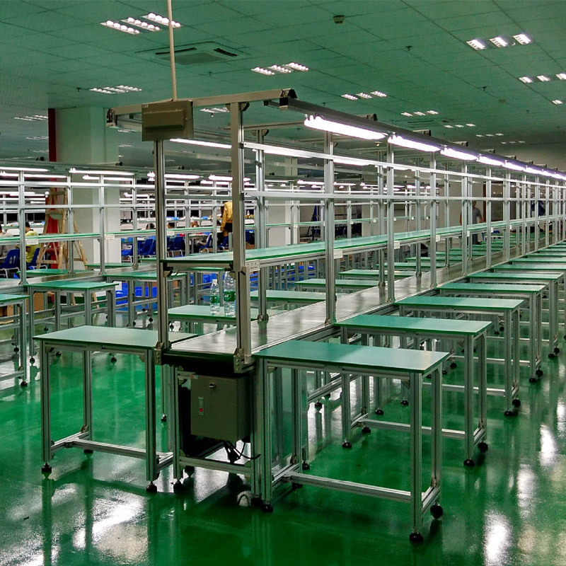 Wholesale New Style Industrial Assembly Line Workshop Packing Table Double Sided Aluminum Anti-static Workbench with Socket