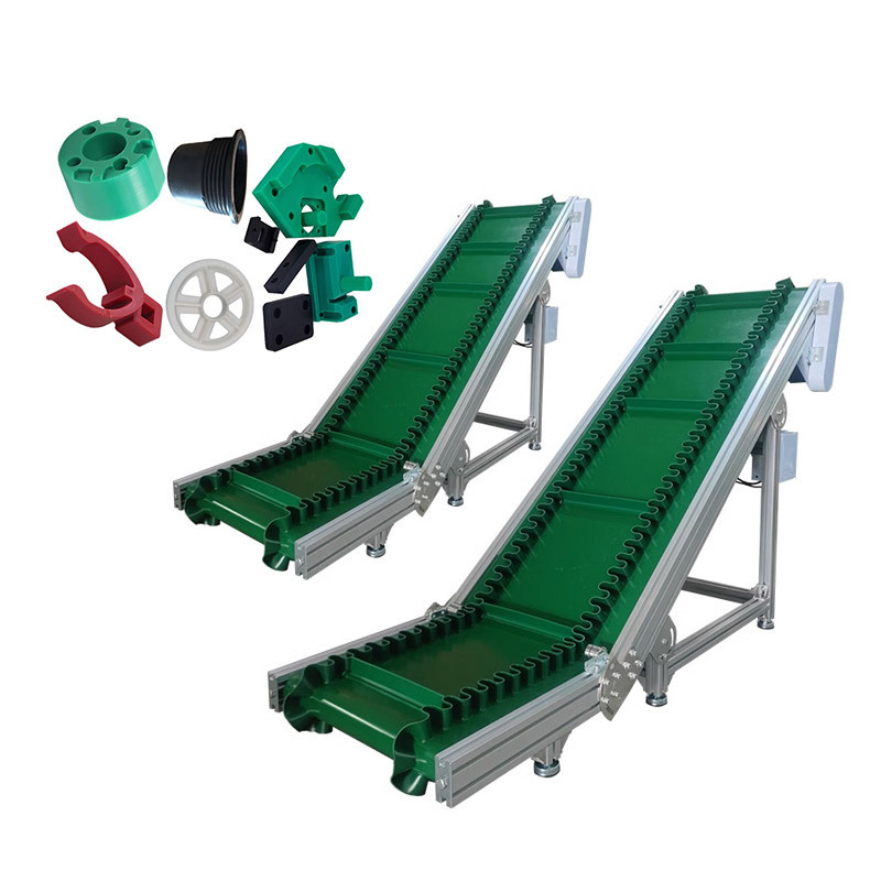 LANGLE  Adjustable Speed and Height Truck Loading And Unloading Belt Conveyor Machine plastic chain plate conveyor system