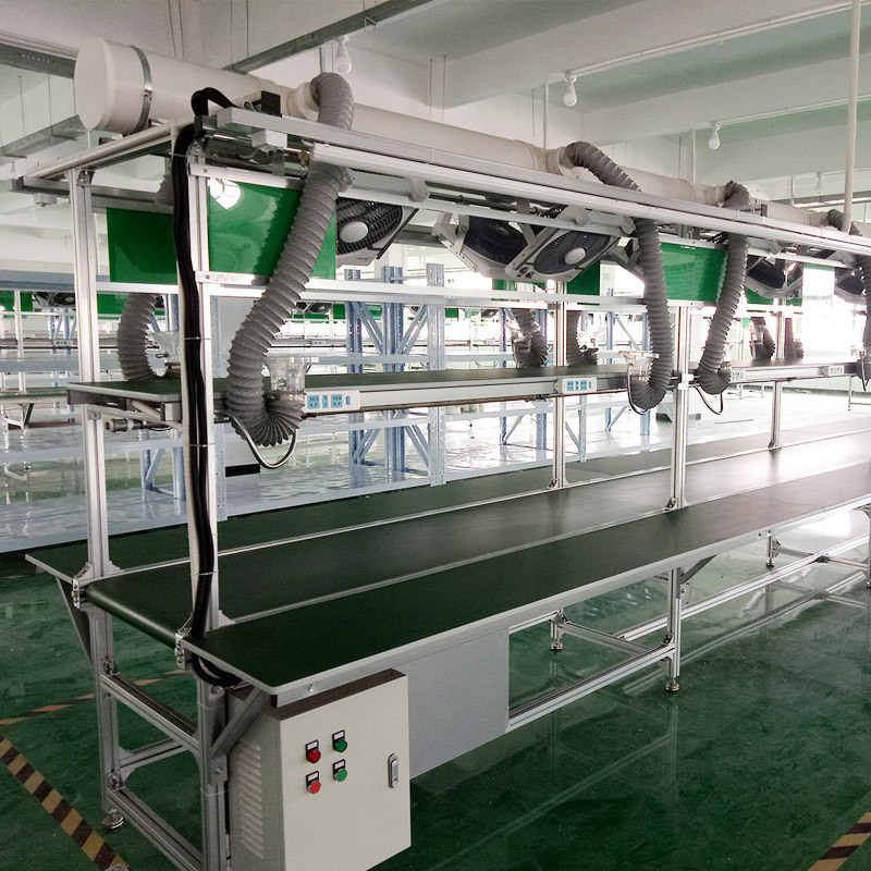 Wholesale New Style Industrial Assembly Line Workshop Packing Table Double Sided Aluminum Anti-static Workbench with Socket