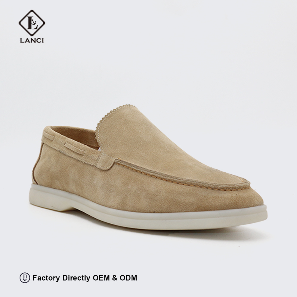 LANCI Original Quality Suede Loafers OEM Men's Loafers Shoes Cowhide Suede Loafers for Men Custom Men's Shoe Casual Style