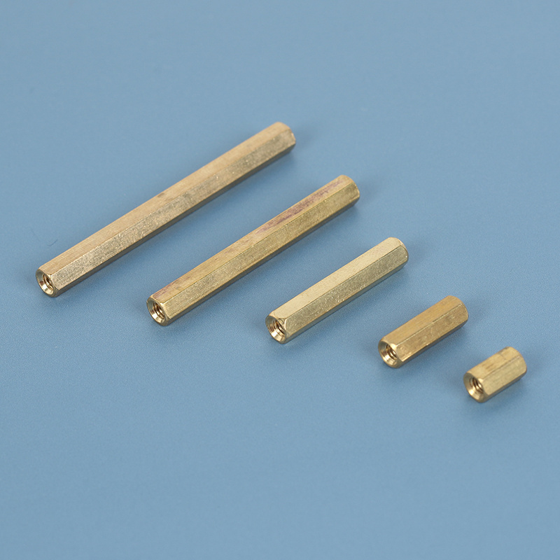 M4 Double Through 5mm-60mm Copper Stud Threaded Copper Stud brass spacer