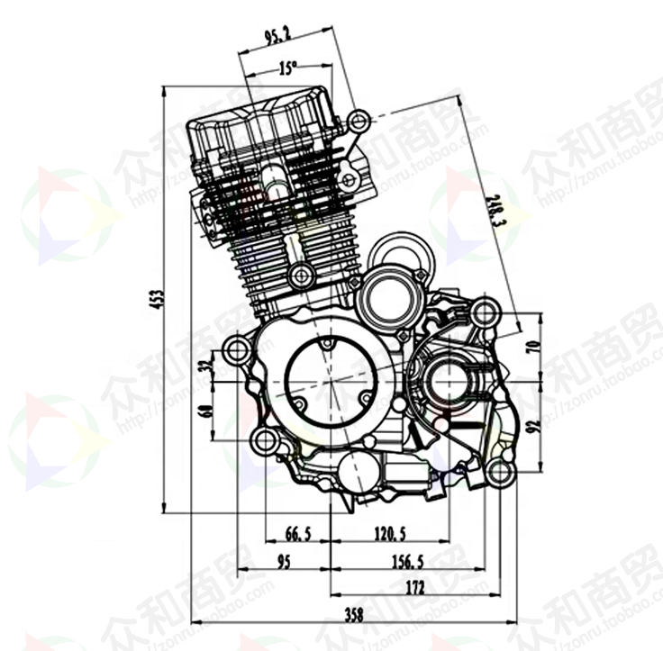 High Quality Vertical Engine CG200 Water-cooling 200cc Motorcycle Engine for Sale