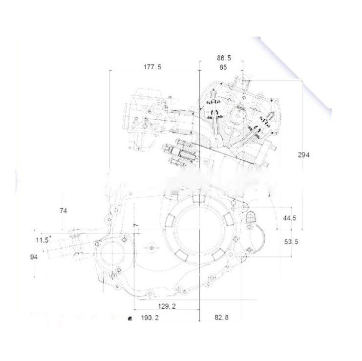 ATV Engine ATW250 RW171FMM Engine for ATV JRS RT250ST with Reverse Gearbox