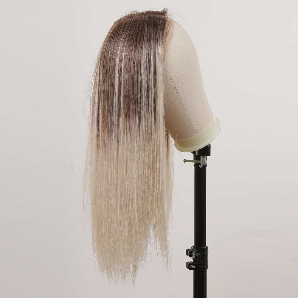 AT Beauty 26 Inches Long Straight Synthetic Lace Front Wig T part Natural Japanese Fiber Lace Front Synthetic Hair Wigs