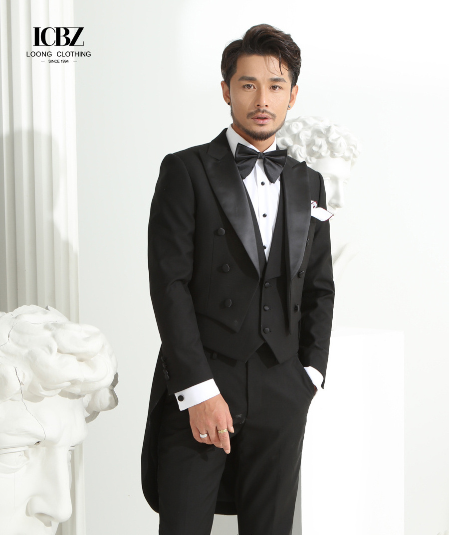 Suit Men's Suit Groom Wedding Dress Host Master of Ceremonies Wedding Suit Stage Performance Costume Magic Tuxedo