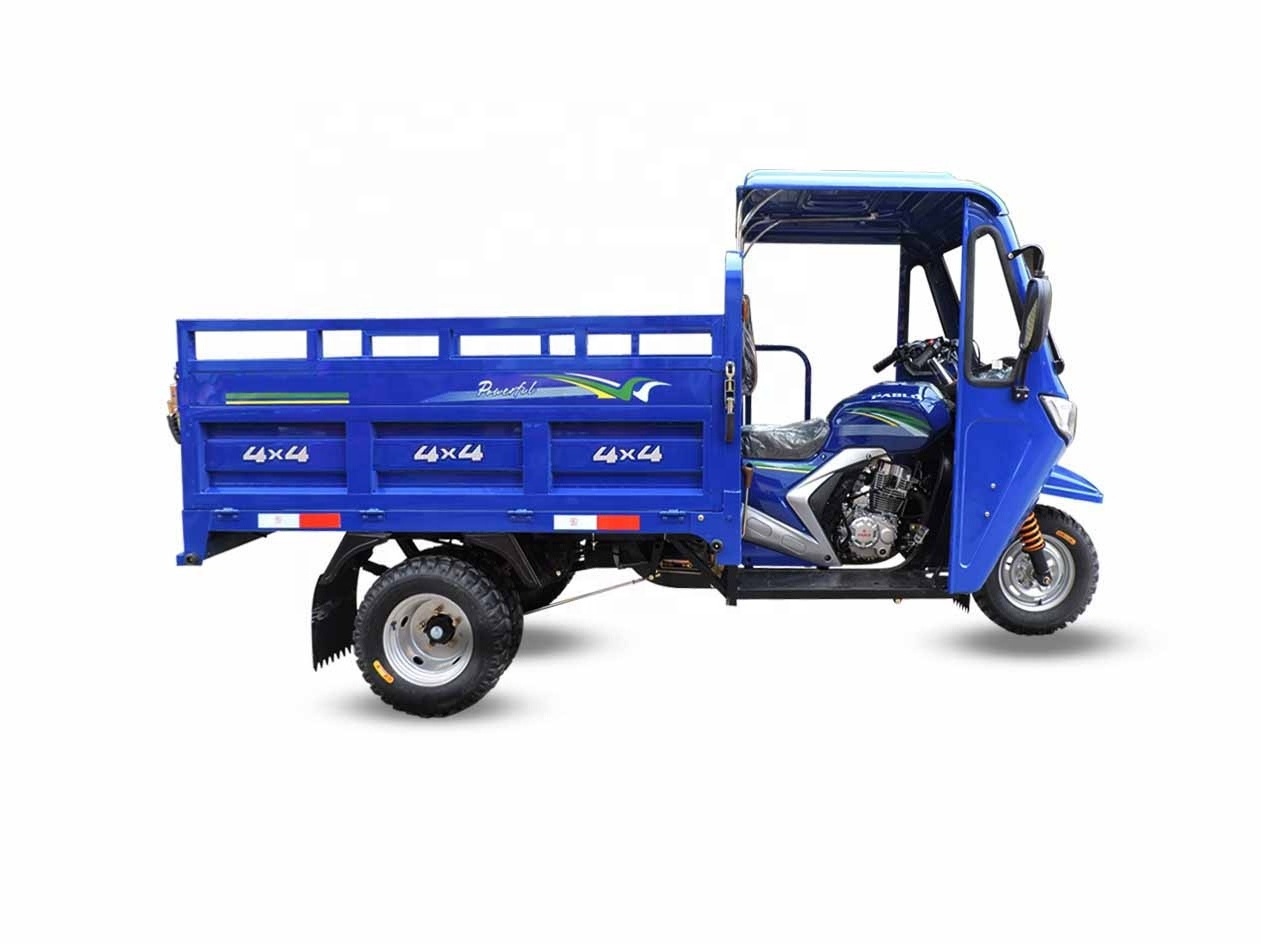 200cc high chassis food delivery engine full closed ambulance kit electrique heavy cargo tricycle