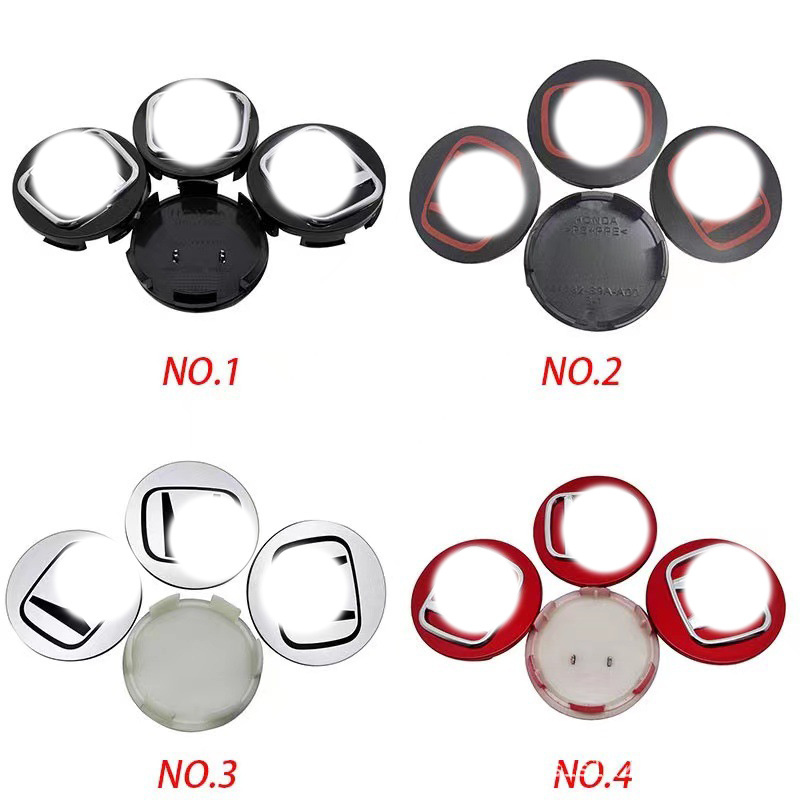 58mm 69mm Wheel Hub Center Caps Covers Emblem Badge Sticker for Honda Customized Logo Black Silver Red Wheel Center Caps