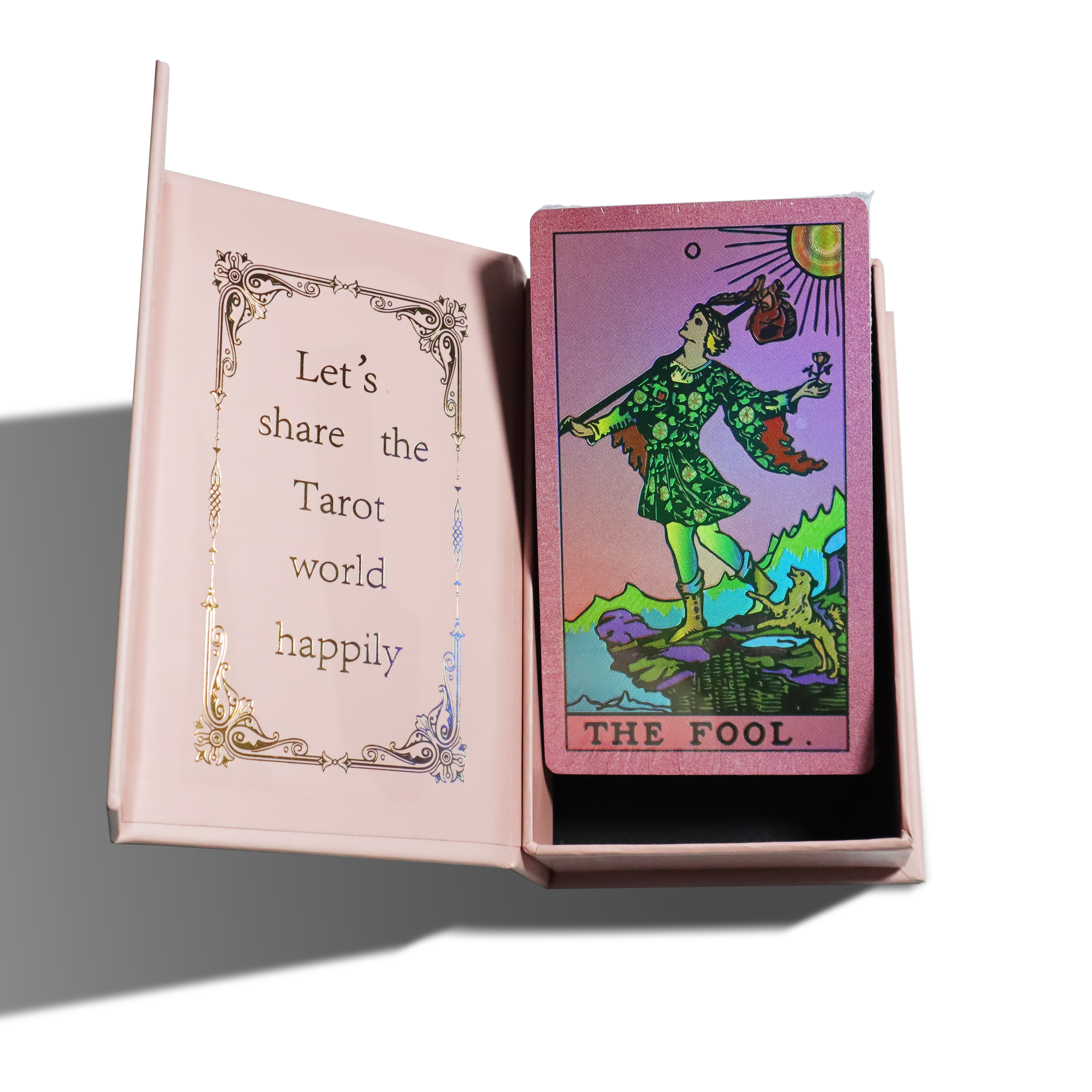 78 Tarot Cards Deck PVC Waterproof Wrinkle Resistant Gold Foil Classic Tarot Cards with English Instructions Book,