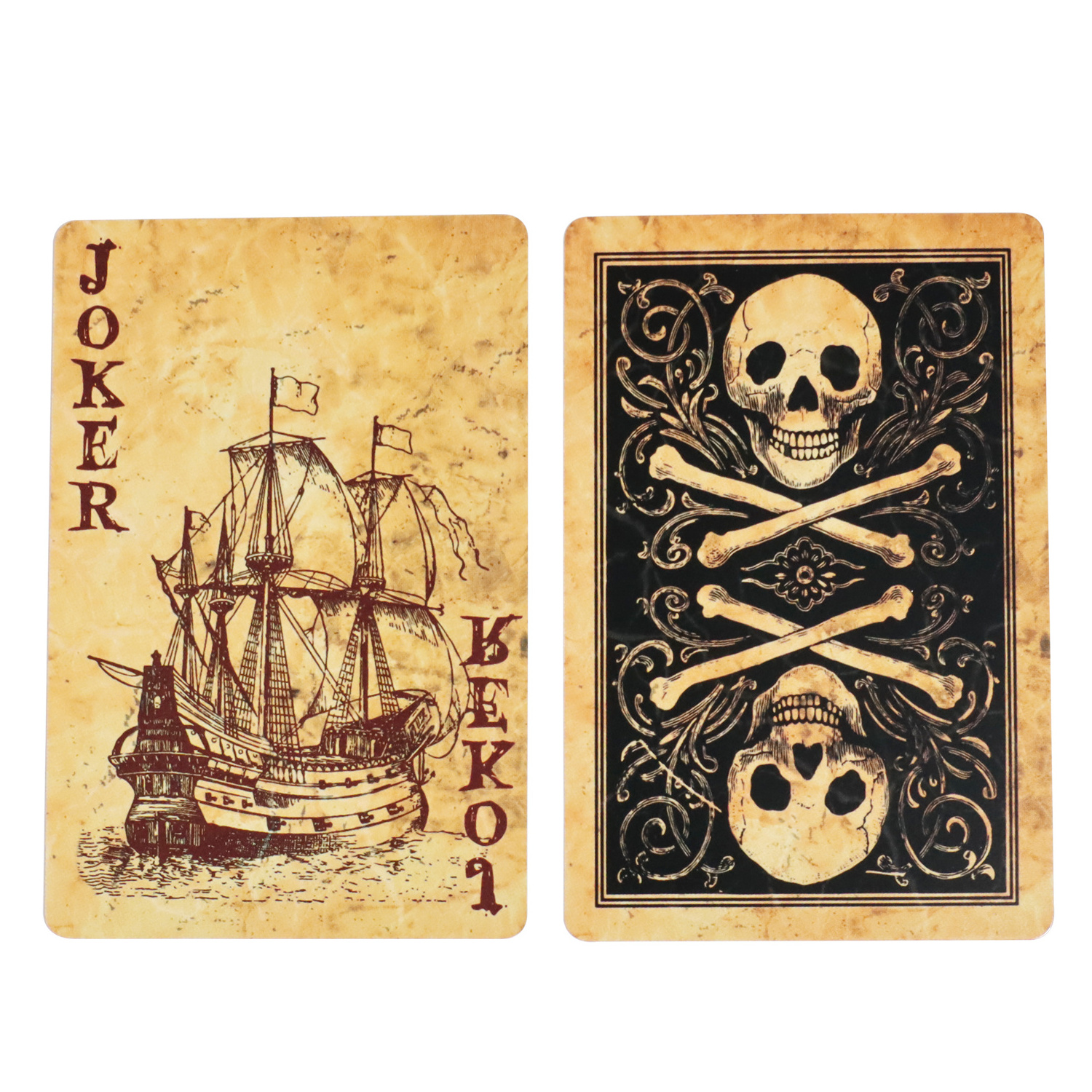 Pirate Standard Playing Cards Vintage Pirate Ship Poker Cards Waterproof Deck of Playing Cards