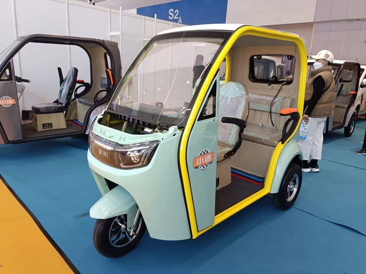 New 3 Seater Electric Tricycle Passenger Battery Tricycle Pure Electric Bike 3 Wheel