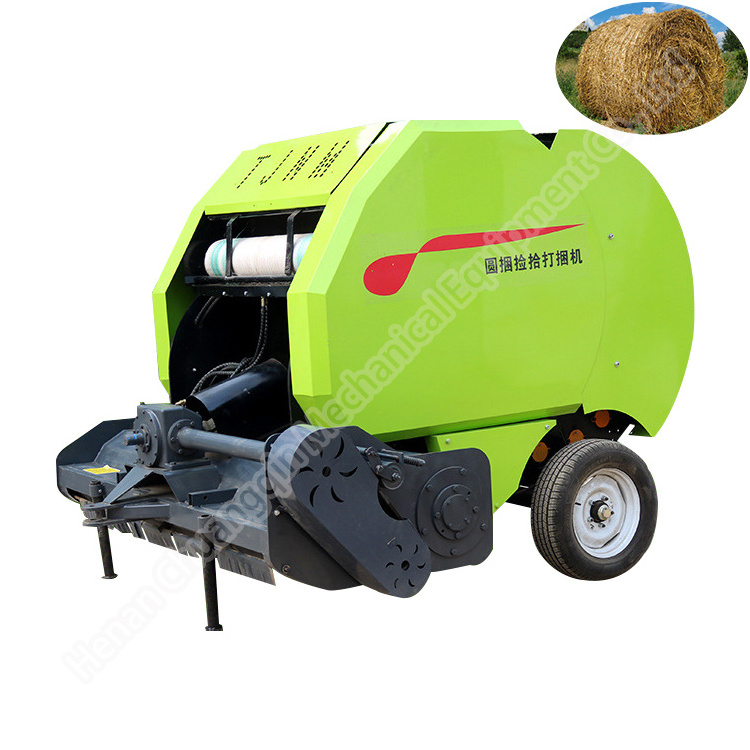 Diesel engine straw combined silage wrapper machine hay cutter and baler for 20hp tractor