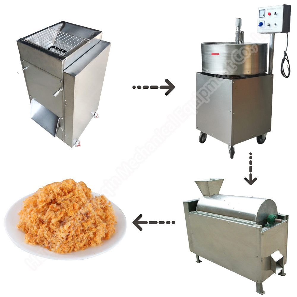 Shredded fish and meat meat floss frying machine dry cooker pan