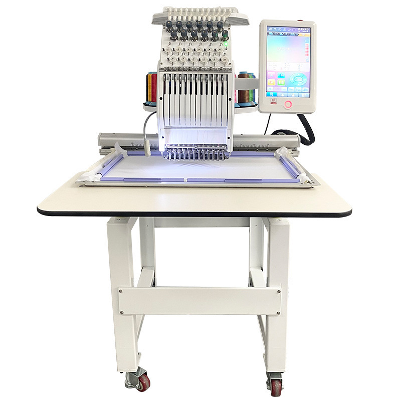 High Speed 1 Header Rotating Label 3d Computerized Sewing Embroidery Machine