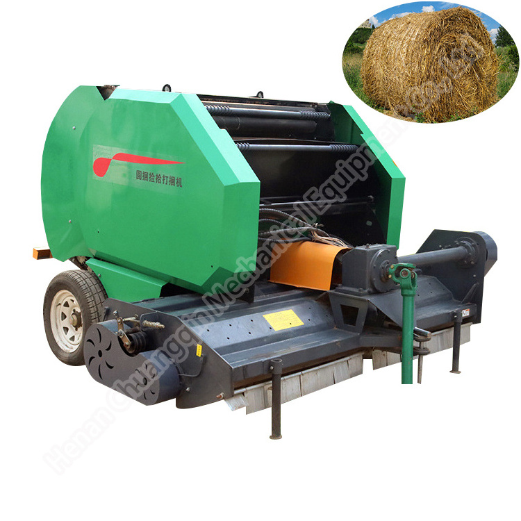 Diesel engine straw combined silage wrapper machine hay cutter and baler for 20hp tractor