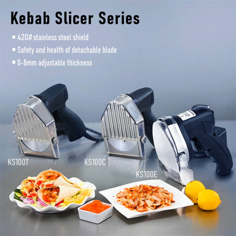 Commercial meat slicer stainless steel  Electric Kebab Slicer suitable for BBQ restaurant