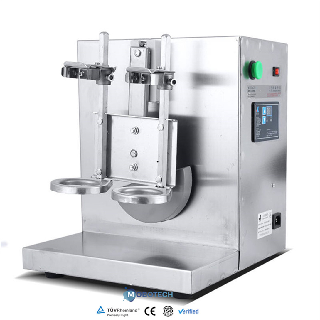 Mobotech Automatic Double Head Shaking Machine/milk Tea Shaker Bottle Bubble Tea Shaker Machine