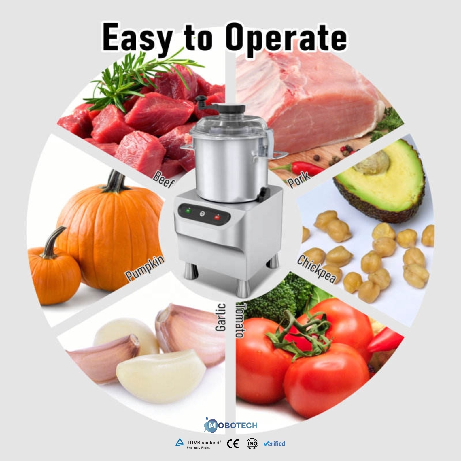 Electric commercial  multi-function Meat Vegetable food Chopper with meat bowl cutter