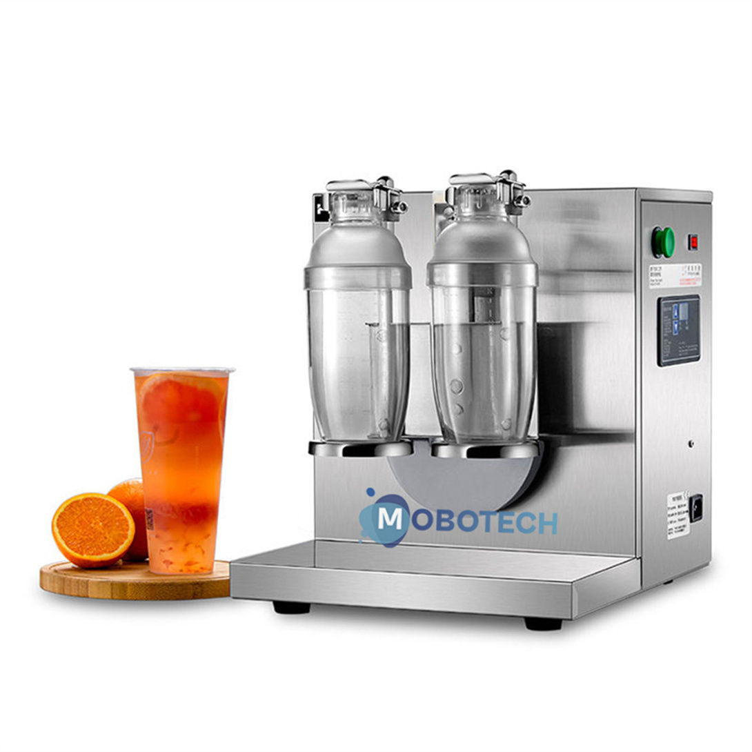 Mobotech Automatic Double Head Shaking Machine/milk Tea Shaker Bottle Bubble Tea Shaker Machine