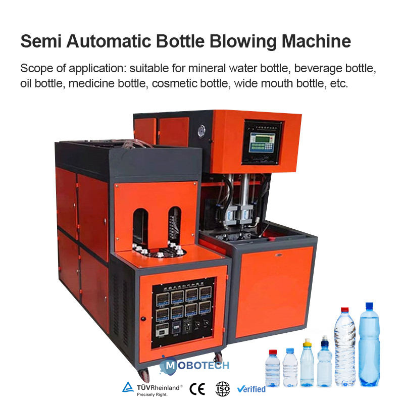 MOBOTECH Semi Automatic 20l Plastic Molding Machine Mineral Water Bottle Pet Bottle Blowing Machine