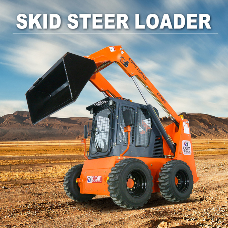 China Supply Wheel Skid Steer Loader Mini Diesel Skid Steers With Cheap Price