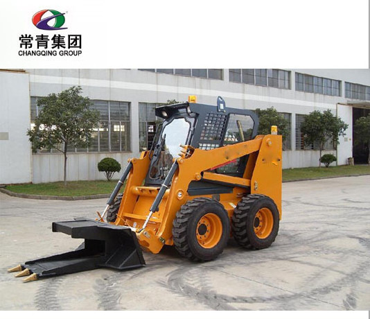 Factory Supply mini skid steer loader wheel loader With Angle Broom Snow Blower Attachment