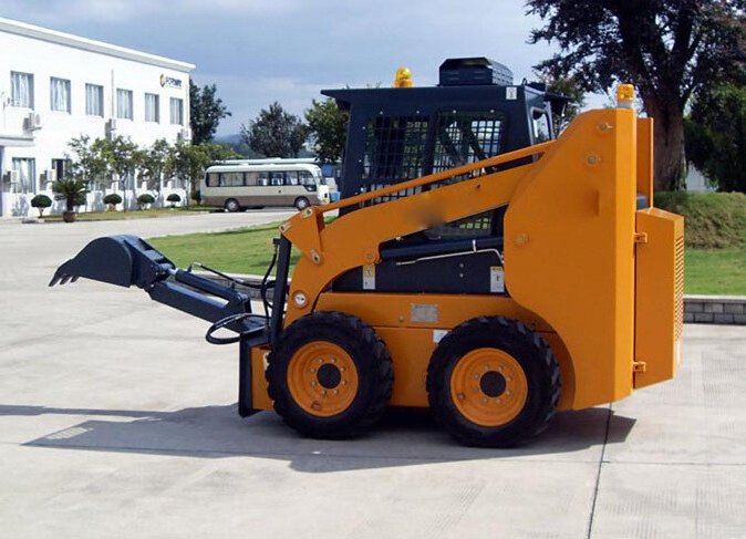 Factory Supply mini skid steer loader wheel loader With Angle Broom Snow Blower Attachment