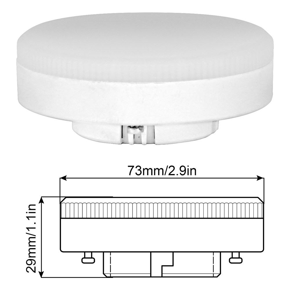 Under Cabinet Light GX53 LED Downlight Bulb Flat Lighting Lamp White Color 9W Hidden Recessed Spotlight GX 53