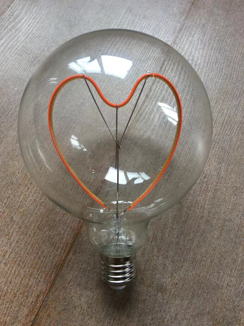 Table Lamp Love Amber G125 LED Filament Bulb Letter Filament Light Gift Bulb