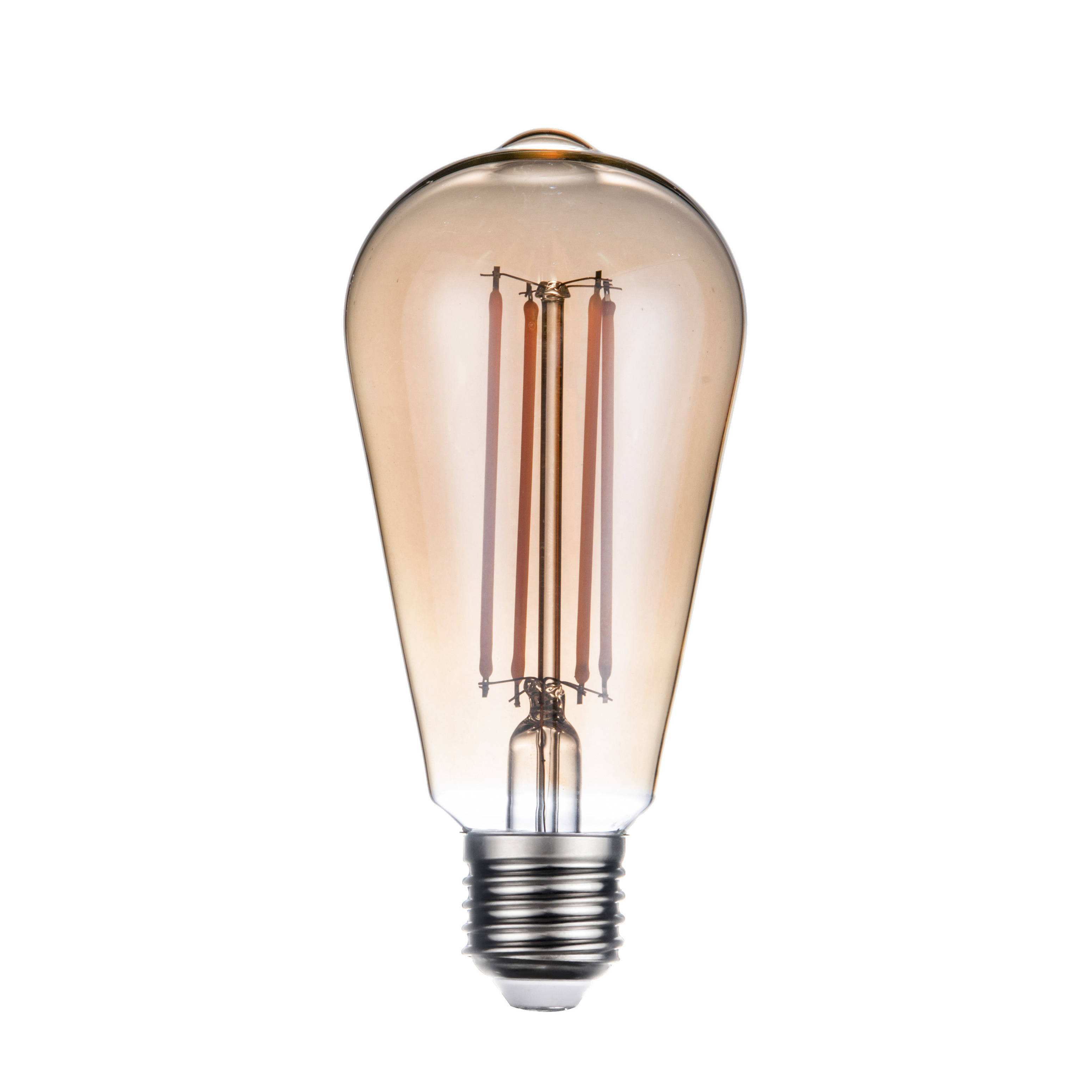 Vintage ST64 Tear Drop LED Classic Filament Edison Bulb 4W 6W 8W AC110V 220V E26 E27 B22 Warm White 2700K Dimmable