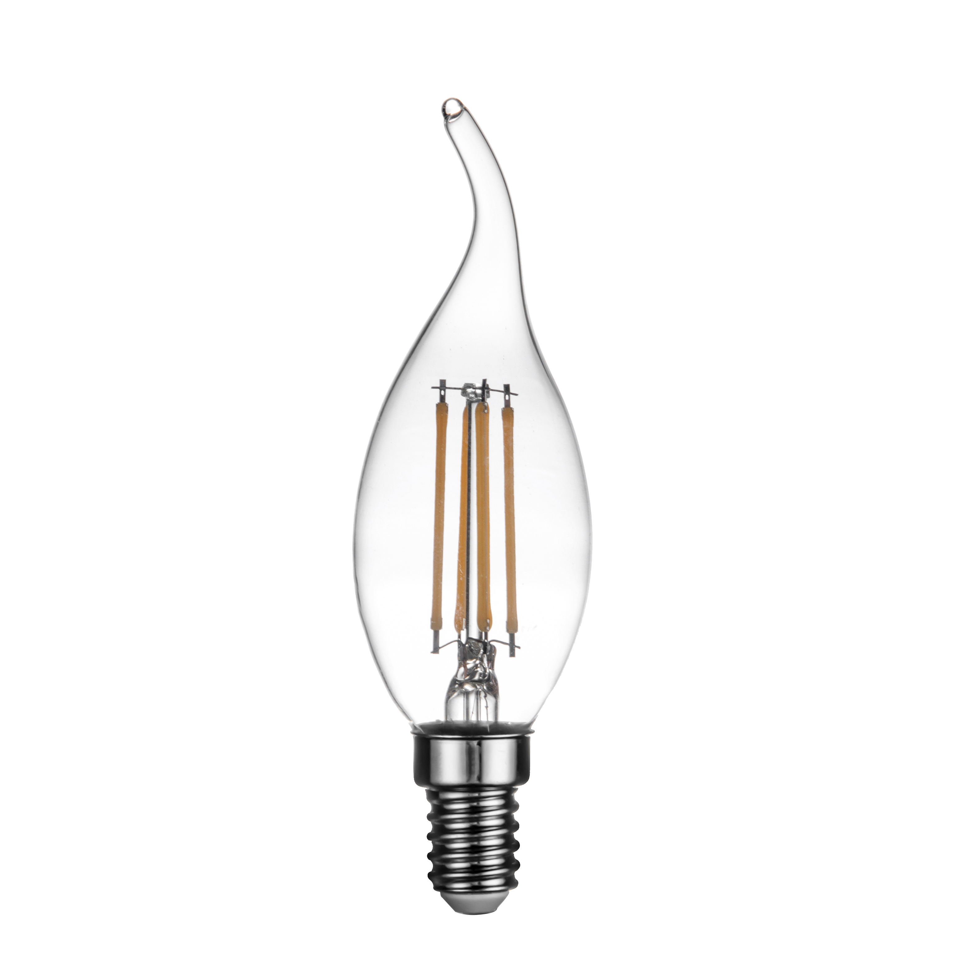 C35/CA11 Chandelier LED Light Bulb 4W 1800K Very Warm White E14 E12 Candelabra Edison Bulb Candle Lamp with Flame Tip