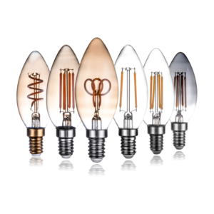 E14 European Base LED Filament C35 Bullet Top Vintage Edison Bulb 4W Warm White 2700K No-Dimmable