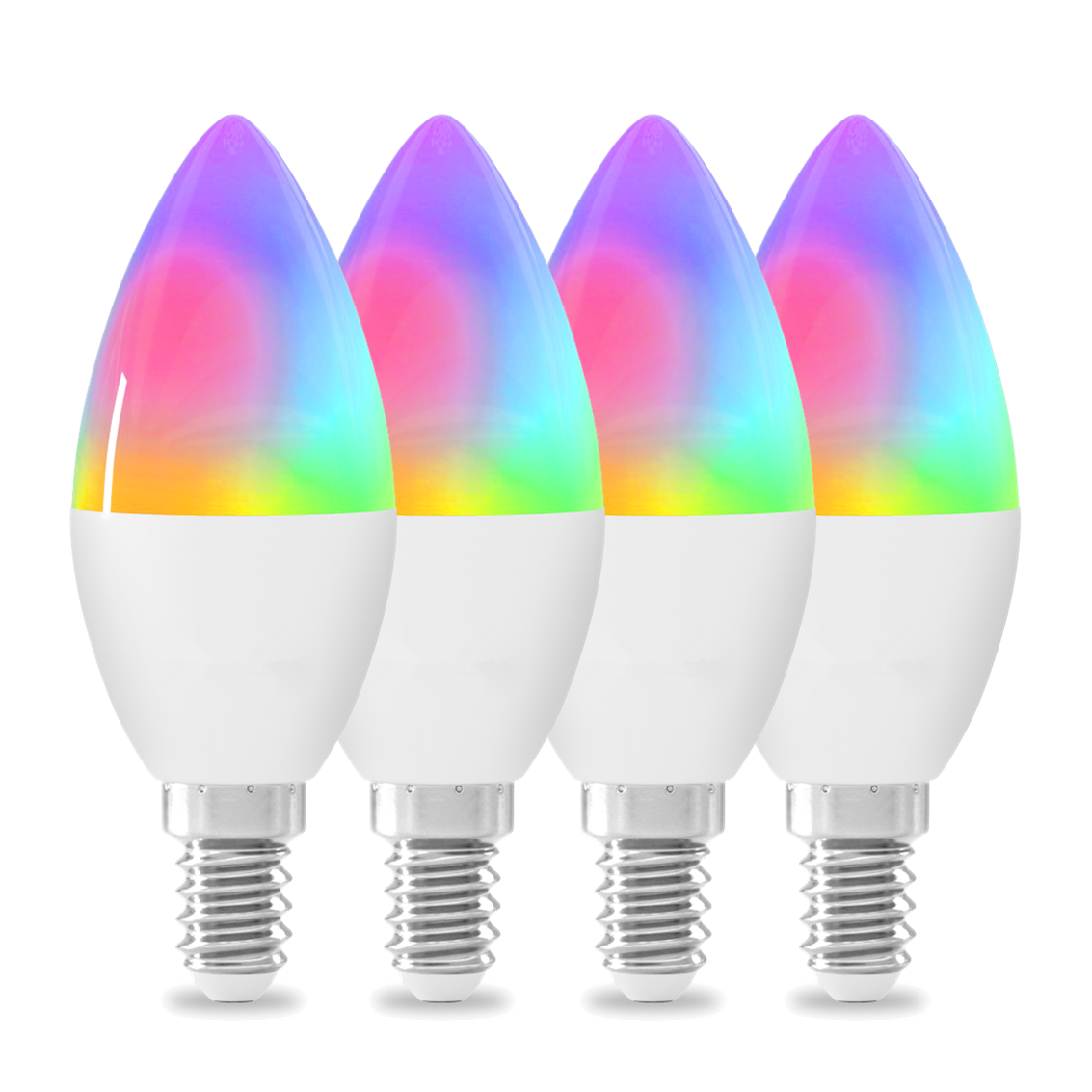 Smart Light Bulb Works with Voice Command, E12 Base WiFi Candelabra LED Light Bulb B11, Color Changing Chandelier Light Bulbs