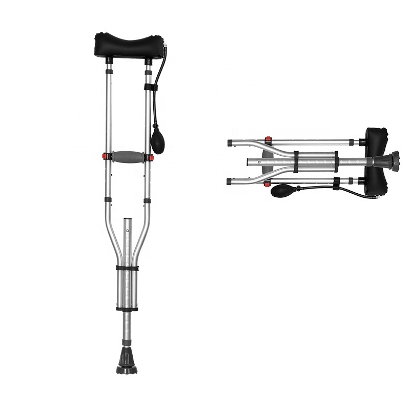 2024 New Products Foldable Air Inflatable Medical Axillary Crutch Cane Underarm Crutch Walking Aid Stick