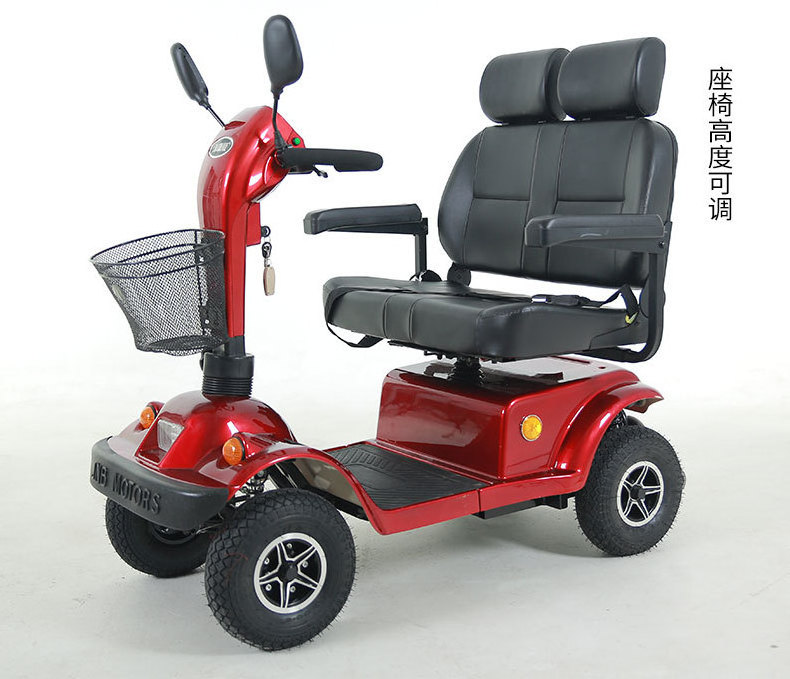 48V 20Ah off road 4 wheel two seat 500W electric power mobility scooter for seniors adult and disabled