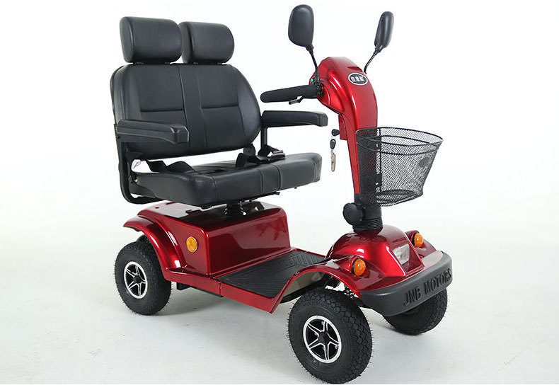 48V 20Ah off road 4 wheel two seat 500W electric power mobility scooter for seniors adult and disabled