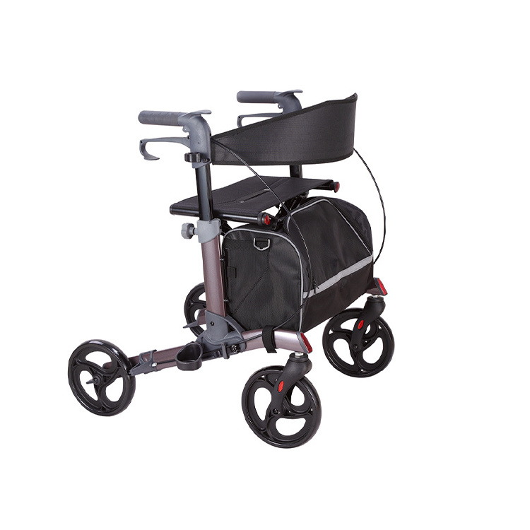 Adjustable  Lightweight Shopping Rollator Walker for Adult  with Seat