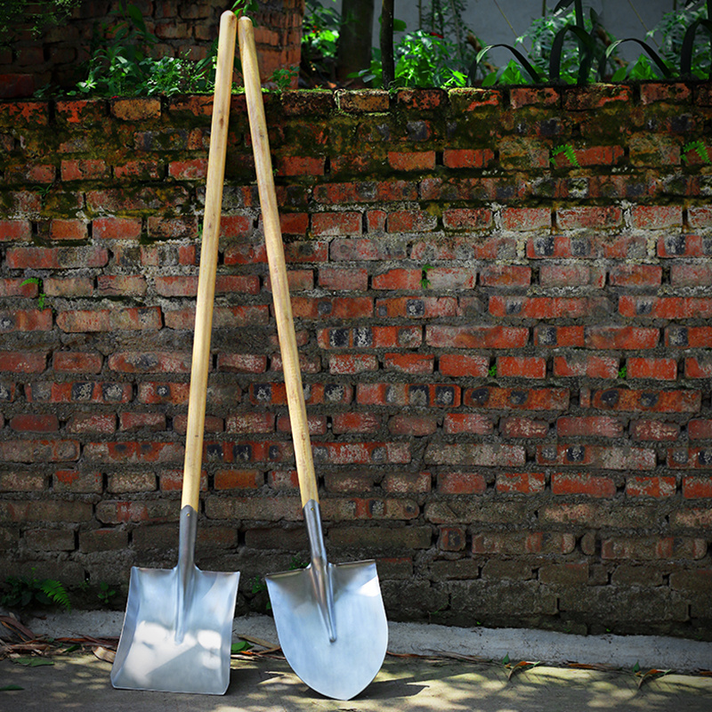 Stainless steel shovel thickened all steel pointed flat shovel agricultural flower shovel outdoor